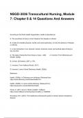 NSGD-3036 Transcultural Nursing, Module 7: Chapter 8 & 14 Questions And Answers