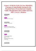 Exam 1: NUR176/ NUR 176 (New 2024/2025) Concepts of Adult Health Nursing for the  Practical Nurse I Exam Review| Complete Guide with Questions and Verified Answers|    100% Correct - Hondros 