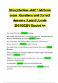 Straighterline - A&P 1 Midterm exam | Questions and Correct Answers | Latest Update 2024/2025 | Graded A+