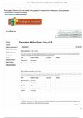 Clinical Simulation 2: Advanced Pharmacology Focused Exam: Community-Acquired Pneumonia Results | Completed | Shadow Health