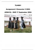 TLI4801 Assignment 2 Semester 2 2024 (Unique No. 658416) - DUE 17 September 2024 ;100 % TRUSTED workings, Expert Solved, Explanations and Solutions.
