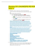 (Nursing 201) SAUNDERS REVIEW TEST 2