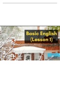 Grammar | Synonyms | Activity & Answers | Basic English Lesson 1