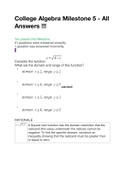 Sophia Milestone 5 College Algebra with correct answers 2021-