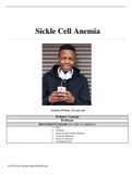 Case Study Sickle Cell Anemia, Anthony Perkins, 15 years old