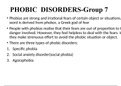 Phobic Disorders