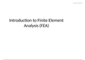 Introduction to Finite Element Analysis (FEA)