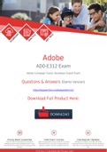 Authentic [2021 New] Adobe AD0-E312 Exam Dumps