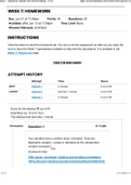 MATH 221 Week 7 Homework; Statistics for Decision-Making