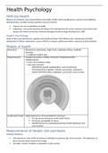 Health Psychology- Module 4 Summary