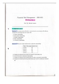 Financial Risk Management ALL Problem Sets