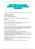 2024 NR511-ALL EXAM QUESTIONS WITH CORRECT ANSWERS