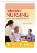 Test Bank - Fundamentals of Nursing Concepts and Competencies for Practice ,9th Edition by Ruth F Craven , Constance Hirnle , Christine Henshaw | Chapter 5 - 6 ]