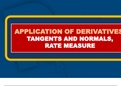 Normal tangents, Rate measure, approximation and error.