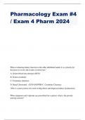 Pharmacology Exam #4 / Exam 4 Pharm 2024