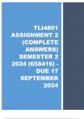 TLI4801 Assignment 2 (COMPLETE ANSWERS) Semester 2 2024 (658416) 