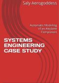 SYSTEMS ENGINEERING CASE STUDY : Automatic Modeling of an Airplane Component