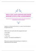 WGU C207 MBA DATA DRIVEN DECISION-MAKING EXAM WITH GUARANTEED ACCURATE ANSWERS 