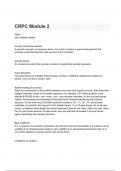 CRPC Module 2 Exam Questions and Answers latest version 2024( A+ GRADED 100% VERIFIED).