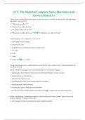 ACC 356 Midterm Complete Study Questions And Answers Rated A+