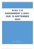 R-ALI 110 Assignment 2 2024 - 100% VERIFIED SOLUTIONS