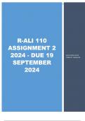 R-ALI 110 Assignment 2 Full Solutions 2024 - DUE 19 September 2024 - 100% EXCELEENT GRADES