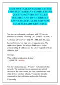 CMIT 350 FINAL EXAM 2024 LATEST  UPDATED TESTBANK COMPLETE 500 QUESTIONS WITH DETAILED VERIFIED AND 100% CORRECT ANSWERS ACTUAL BRAND-NEW EXAM ALREADY GRADED A+