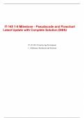 IT-145 1-6 Milestone - Pseudocode and Flowchart Latest Update with Complete Solution;SNHU