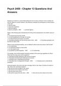 Psych 2450 - Chapter 13 Questions And Answers