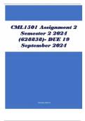 CML1501 Assignment 2 (COMPLETE ANSWERS) Semester 2 2024 (628838)- DUE 19 September 2024 ; 100% TRUSTED Complete, trusted solutions and explanations