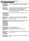 NRSN 1026- COMMUNITY HEALTH NURSING (UNIT 1 STUDY GUIDE |100 QUESTIONS | WITH PASSED SOLUTIONS!! 2024/2025 NEWEST UPDATE!!