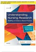 Test Bank for Understanding Nursing Research, 7th Edition, Susan Grove, Jennifer Gray, ISBN: 9780323532051, ISBN: 9780323546515, ISBN: 9780323546447