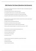 CNA Practice Test Exam (Questions And Answers)