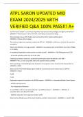 ATPL SARON UPDATED MID EXAM 2024/2025 WITH VERIFIED Q&A 100% PASS!!! A+