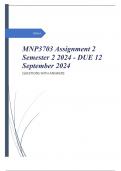 MNP3703 Assignment 2 Semester 2 2024 - DUE 12 September 2024