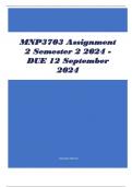 MNP3703 Assignment 2 Semester 2 2024 - DUE 12 September 2024