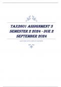 TAX2601 Assignment 3 Semester 2 2024 - DUE 2 September 2024