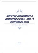 MNP3703 Assignment 2 Semester 2 2024 - DUE 12 September 2024