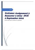 TAX2601 Assignment 3 Semester 2 2024 - DUE 2 September 2024