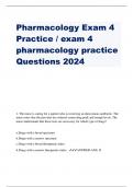 Pharmacology Exam 4 Practice / exam 4 pharmacology practice Questions 2024