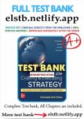 Test bank for crafting and executing strategy quest for competitive advantage concepts and cases 23rd edition thompson full complete solution