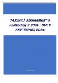 TAX2601 Assignment 3 Semester 2 2024 - DUE 2 September 2024