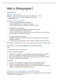 Samenvatting syllabus + ppt's pedagogiek