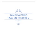 Taal en Theorie 2 samenvatting