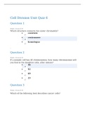 BIOL 103 Quiz 6 Cell Division Unit Answered