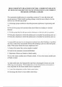 HESI COMMUNITY HEALTH RN EXIT 2024 / COMMUNITY HEALTH RN HESI EXIT 2024/2025 TEST BANK 150 QUESTIONS AND CORRECT DETAILED ANSWERS | A GRADE