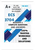 ECS3704 Activity 1 (COMPLETE ANSWERS) Semester 2 2024 - DUE 1 September 2024