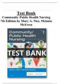 Community Public Health Nursing 7th Edition Test Bank by Mary A. Nies, Melanie McEwen All Chapters (1-34) | A+ ULTIMATE GUIDE 2022