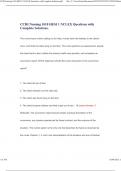 CCRI Nursing 1010 HESI 1 NCLEX Questions with Complete Solutions.pdf 100%correct