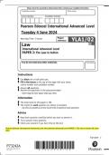 Pearson Edexcel International Advanced Level International Advanced Level PAPER 2: The Law in Action QP June  2024